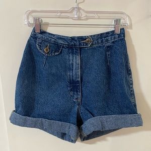 Vintage bloomer style jeans shorts